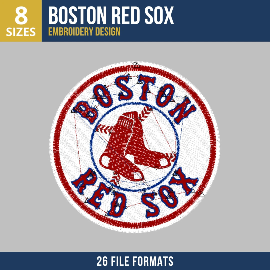Boston Red Sox Heritage Circle Badge Embroidery Design