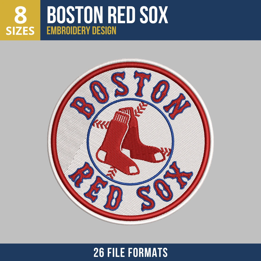 Boston Red Sox Heritage Circle Badge Embroidery Design