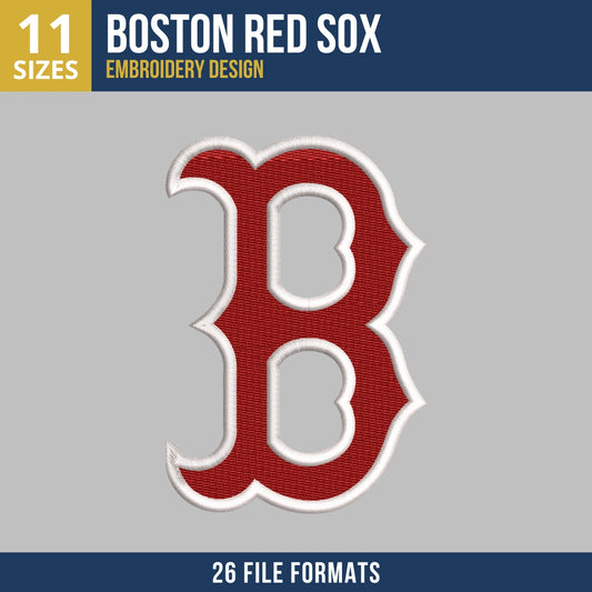 Boston Red Sox B Lettermark Embroidery Design