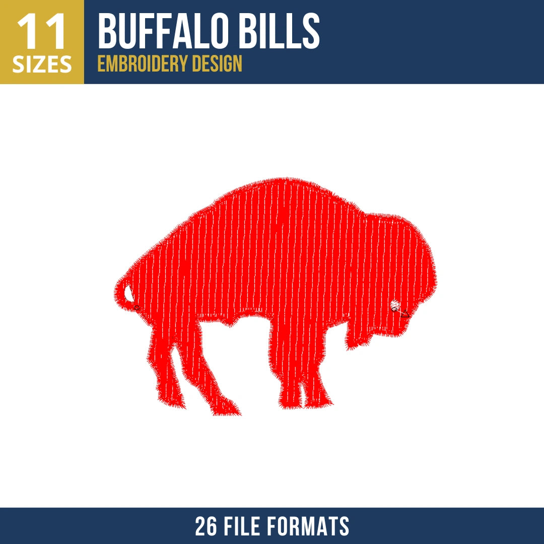 Buffalo Bills Logo Embroidery Design