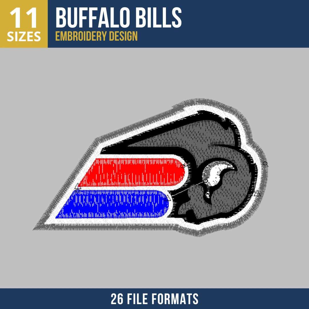 Buffalo Bills Charging Buffalo Embroidery Design