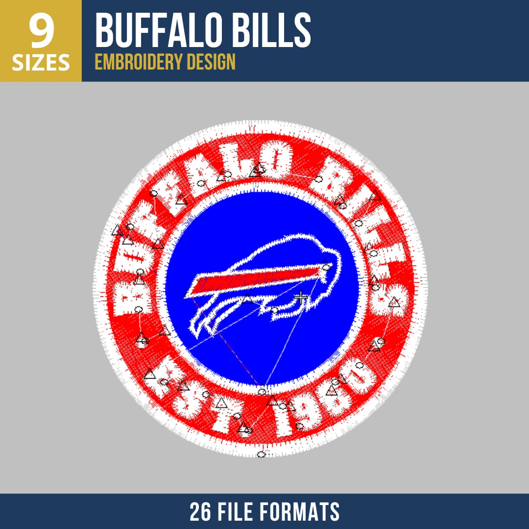 Buffalo Bills Est. 1960 Roundel Embroidery Design