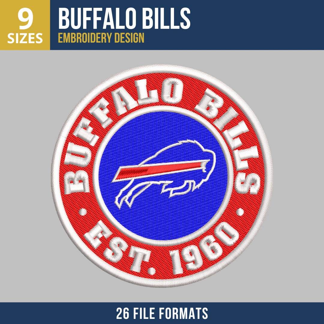 Buffalo Bills Est. 1960 Roundel Embroidery Design