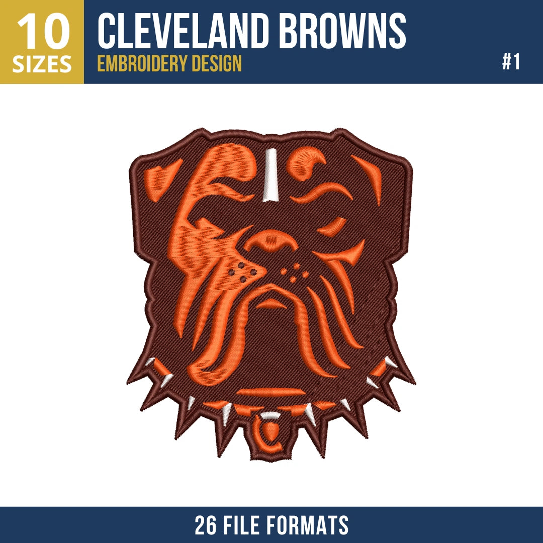 Cleveland Browns Embroidery Bundle 8 Designs