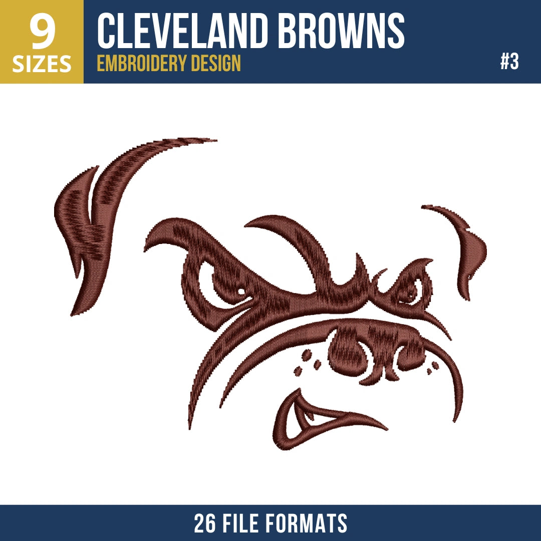 Cleveland Browns Embroidery Bundle 8 Designs