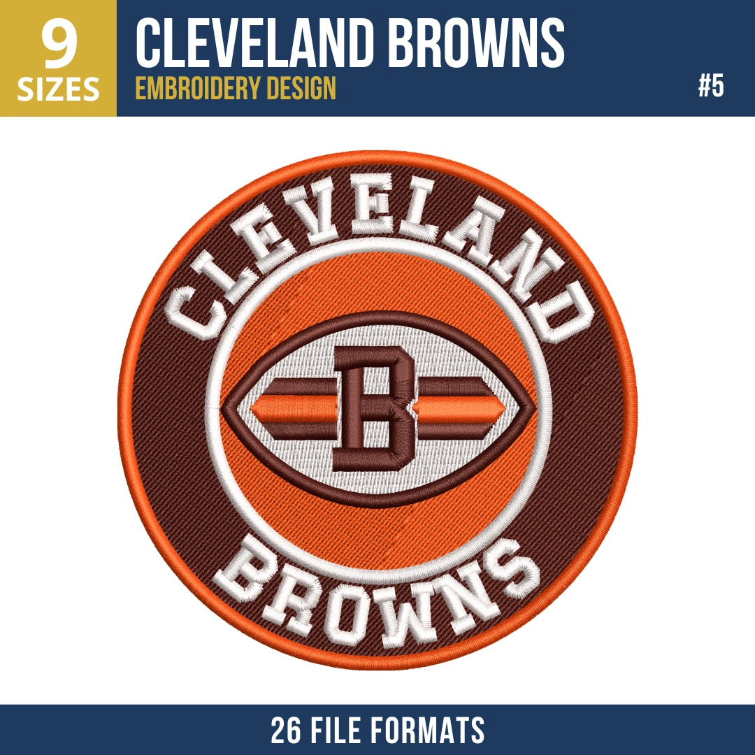 Cleveland Browns Embroidery Bundle 8 Designs