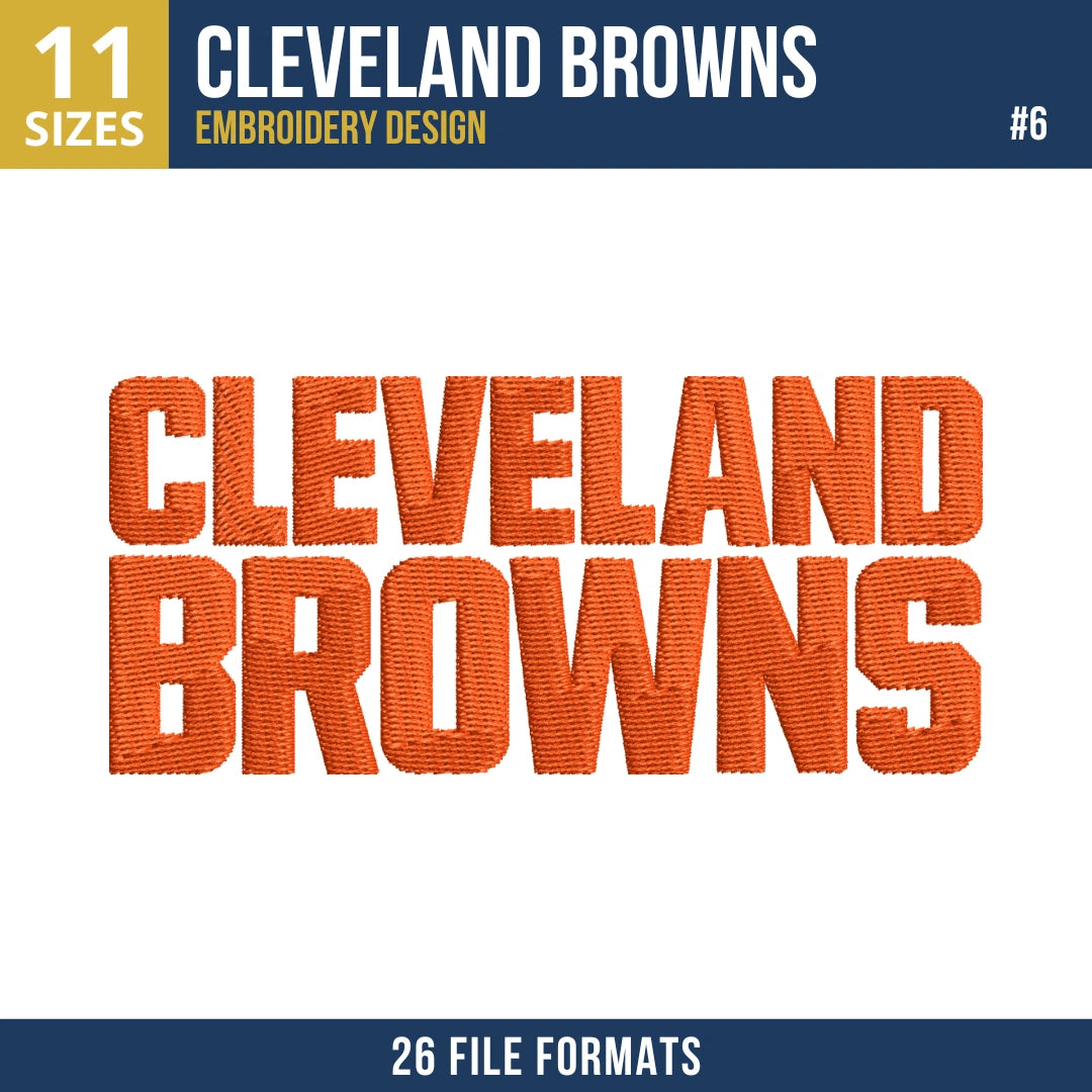 Cleveland Browns Embroidery Bundle 8 Designs