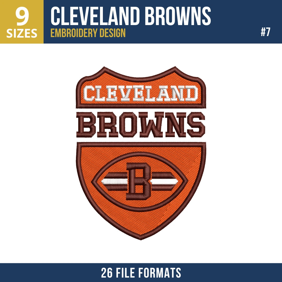 Cleveland Browns Embroidery Bundle 8 Designs