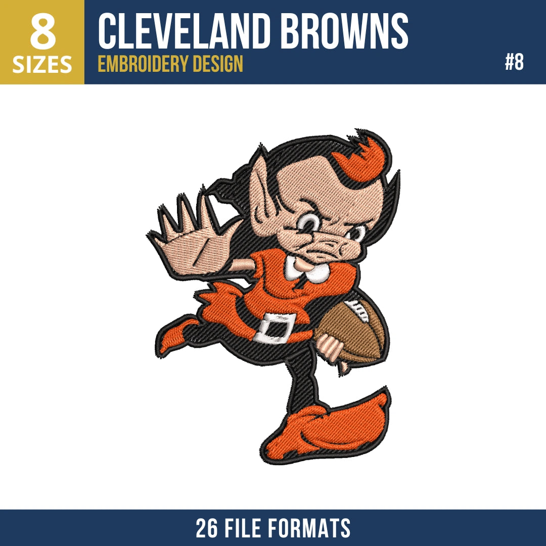 Cleveland Browns Embroidery Bundle 8 Designs