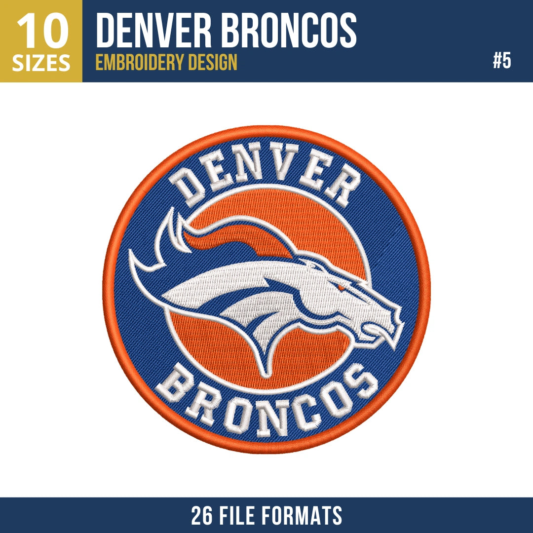 Denver Broncos Embroidery Bundle 6 Designs | 26 Formats