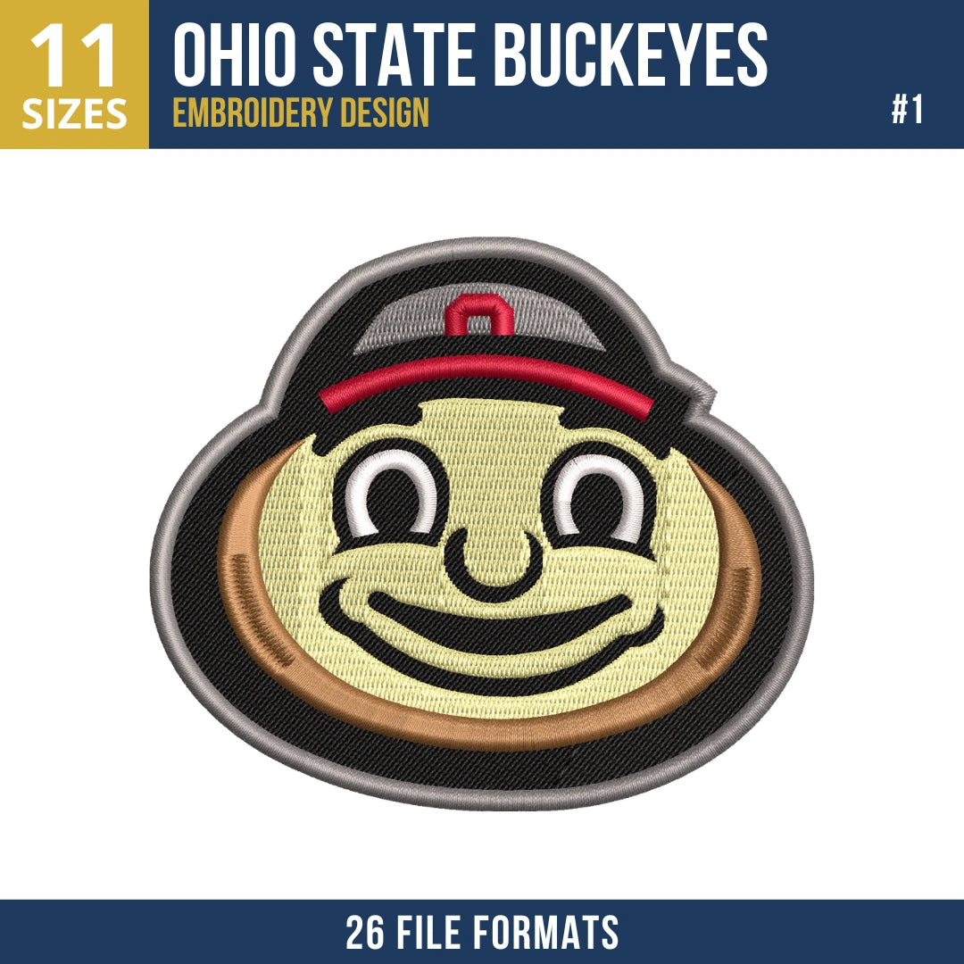 Ohio State Buckeyes Embroidery Design Bundle