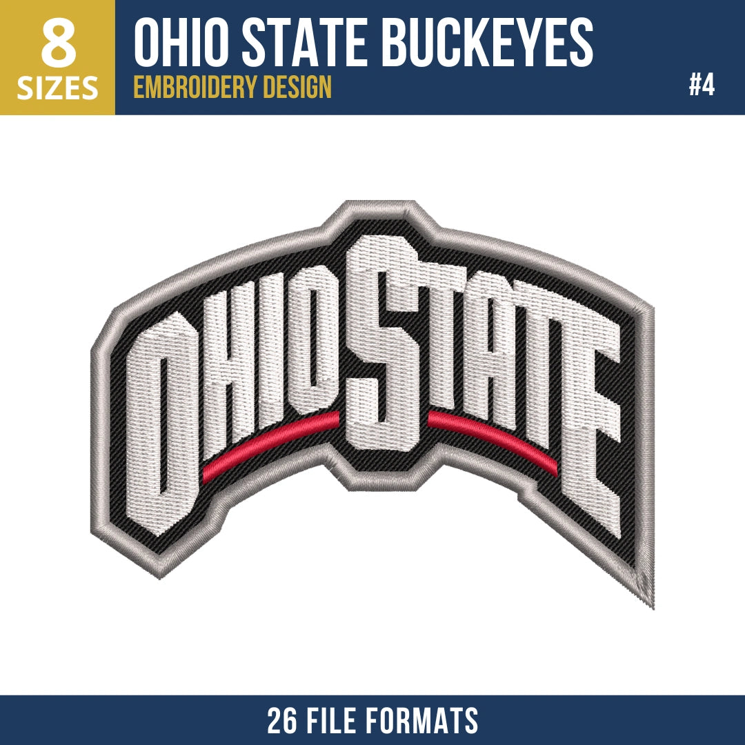 Ohio State Buckeyes Embroidery Design Bundle