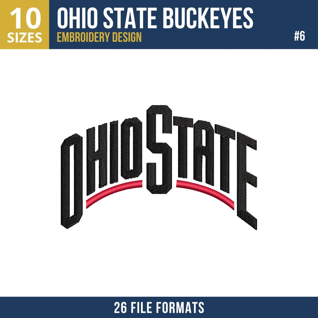 Ohio State Buckeyes Embroidery Design Bundle