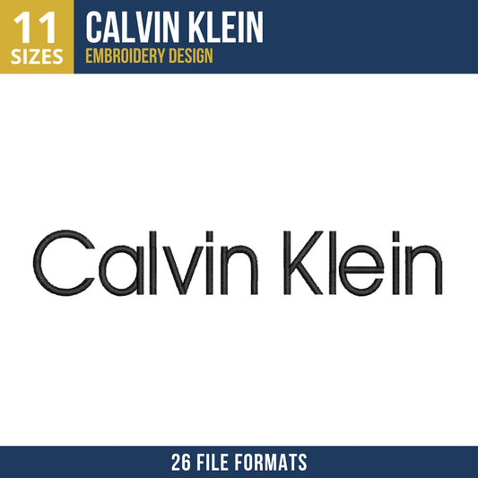 Calvin Klein Wordmark Embroidery Design