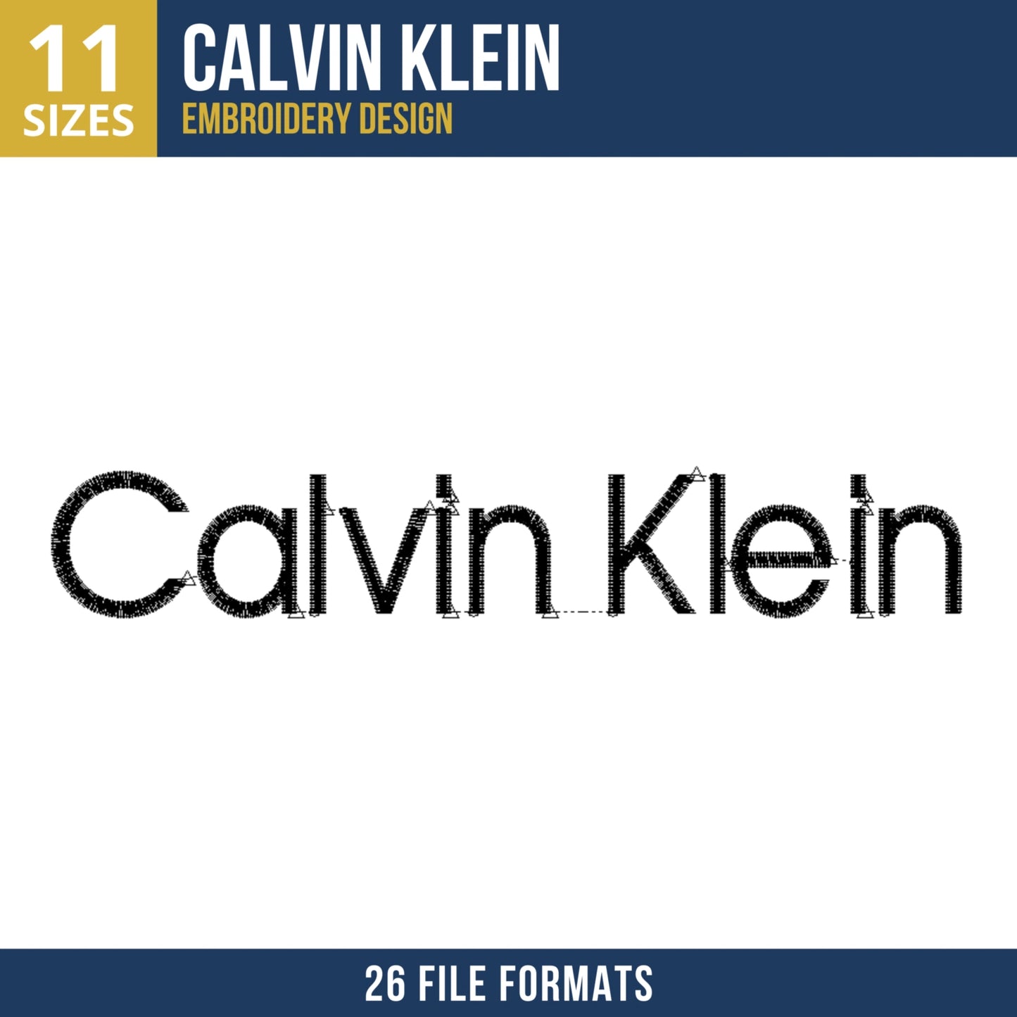 Calvin Klein Wordmark Embroidery Design