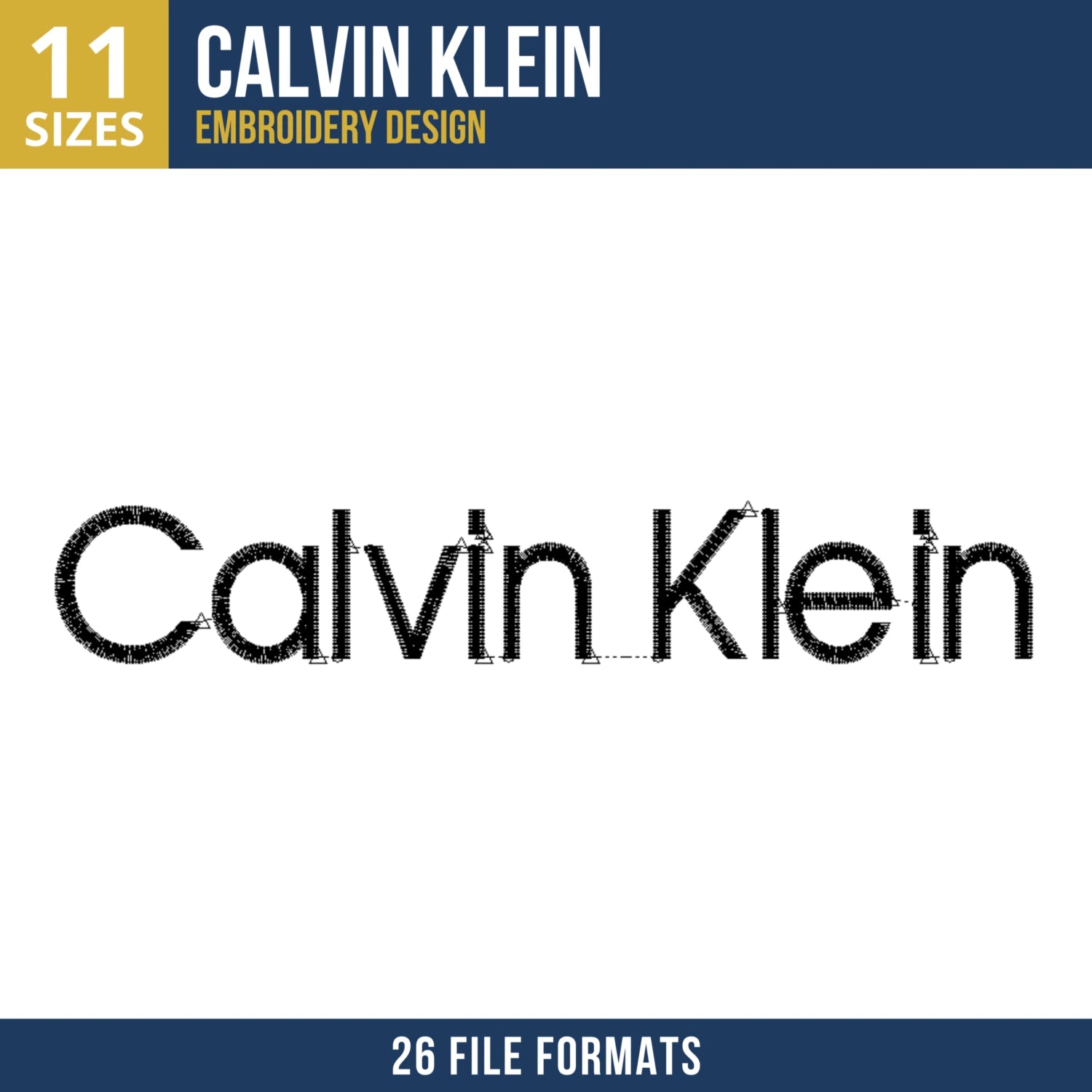Calvin Klein Wordmark Embroidery Design