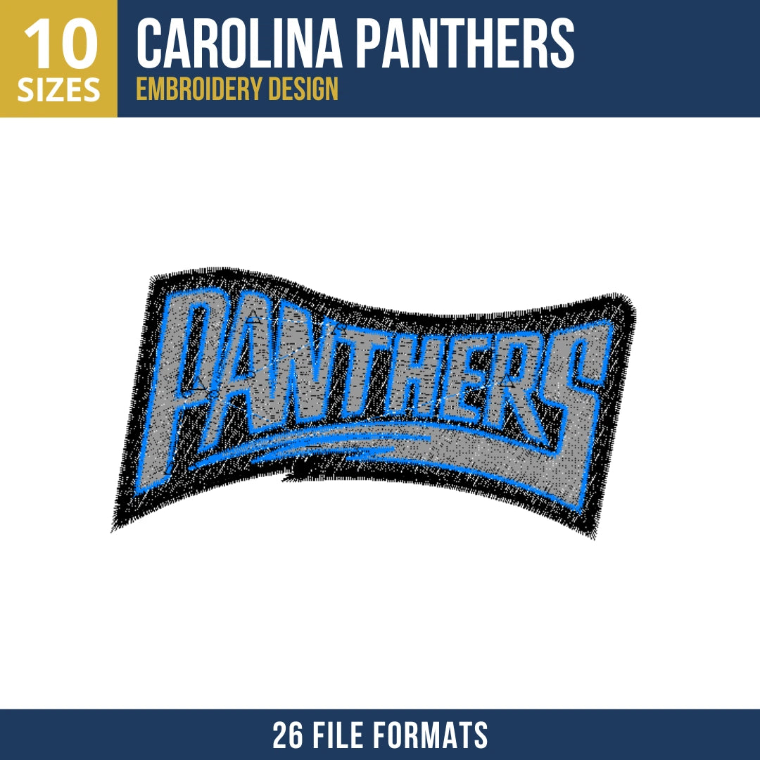 Carolina Panthers Wordmark Logo Embroidery Design