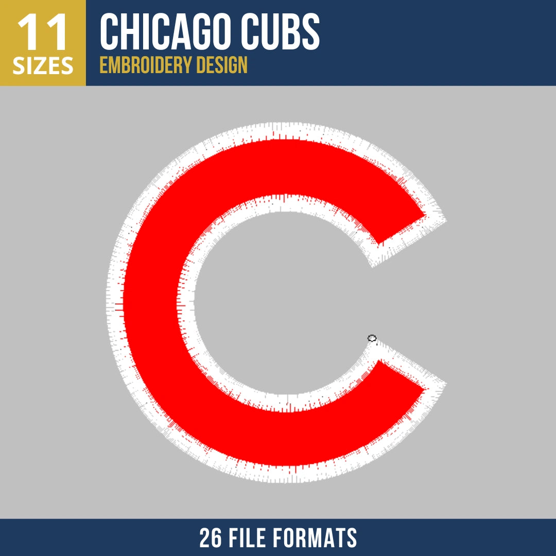 Chicago Cubs C Lettermark Embroidery Design