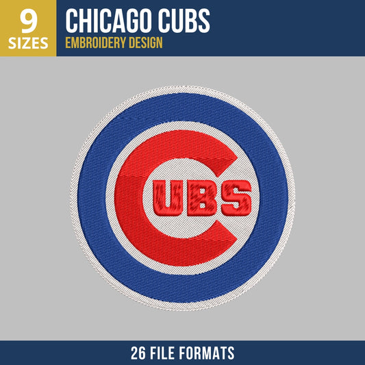 Chicago Cubs Primary Logo Embroidery Design