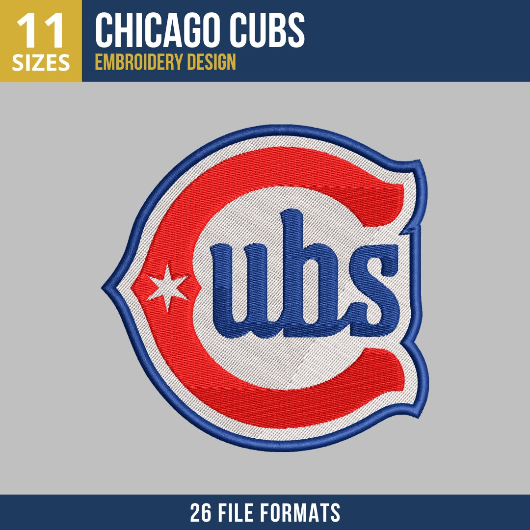 Chicago Cubs C-ubs Alternate Logo Embroidery Design