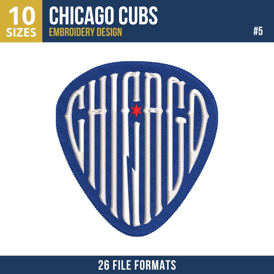 Chicago Cubs Embroidery Design Bundle – 7 MLB Designs, 26 Formats