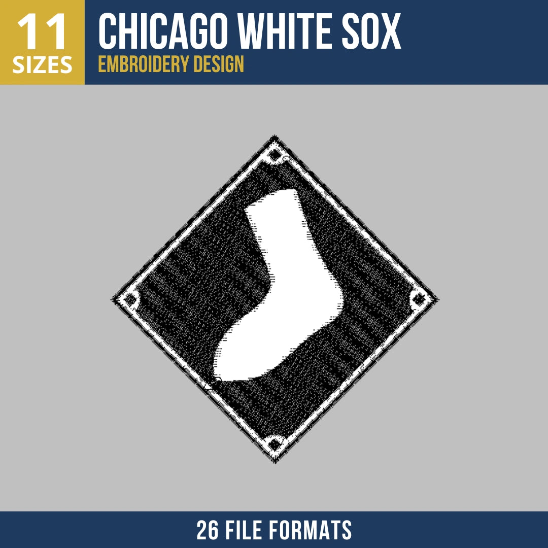 Chicago White Sox Diamond Badge Embroidery Design