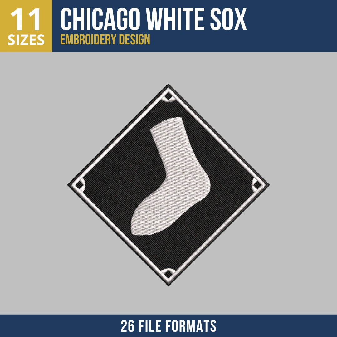 Chicago White Sox Diamond Badge Embroidery Design
