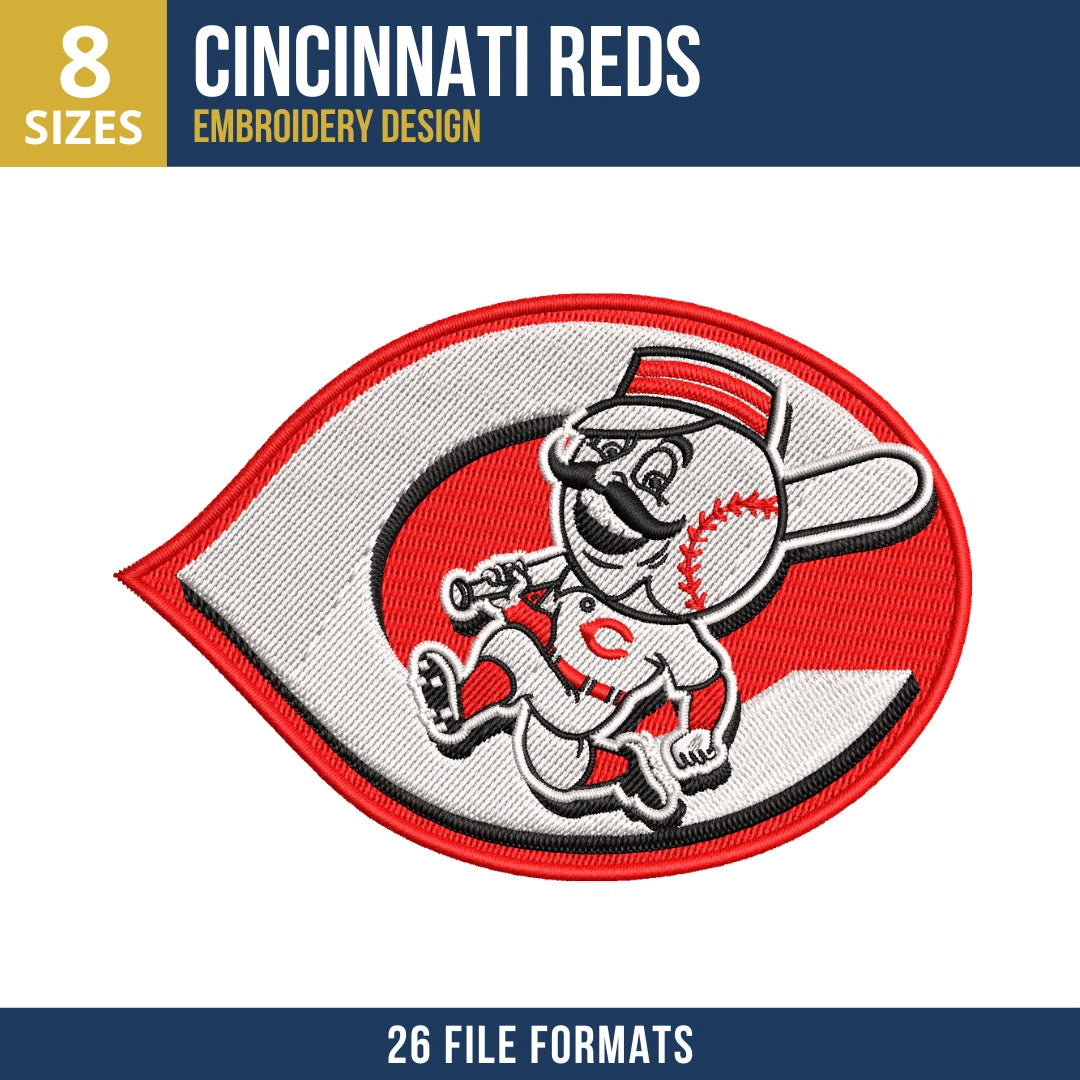 Cincinnati Reds C Badge Embroidery Design