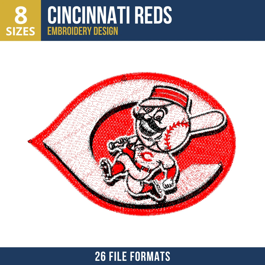 Cincinnati Reds C Badge Embroidery Design