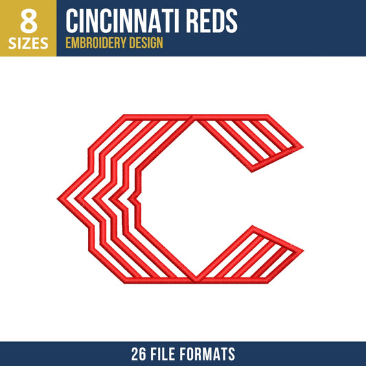 Cincinnati Reds City Connect C Embroidery Design