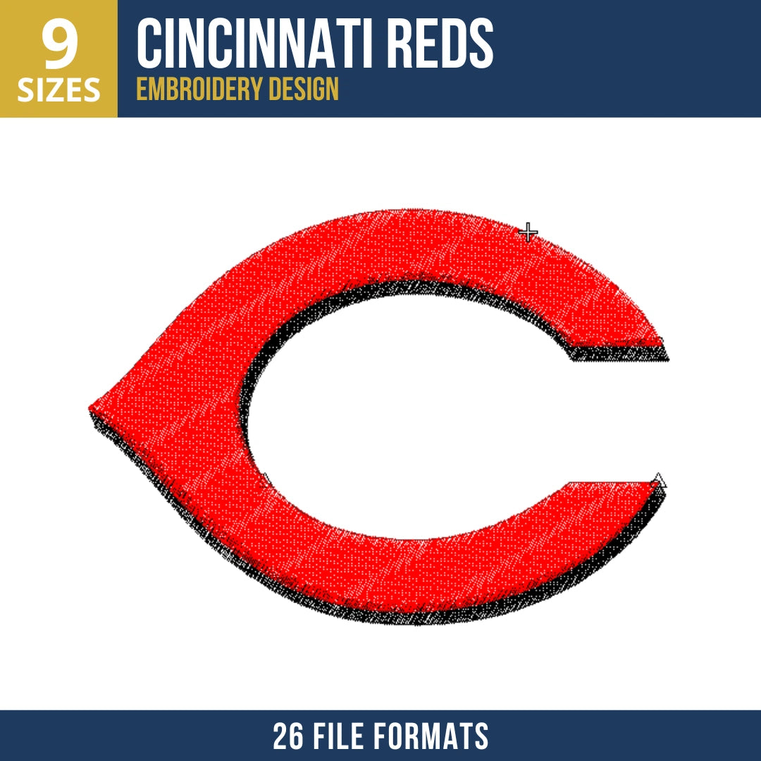 Cincinnati Reds C Lettermark Embroidery Design