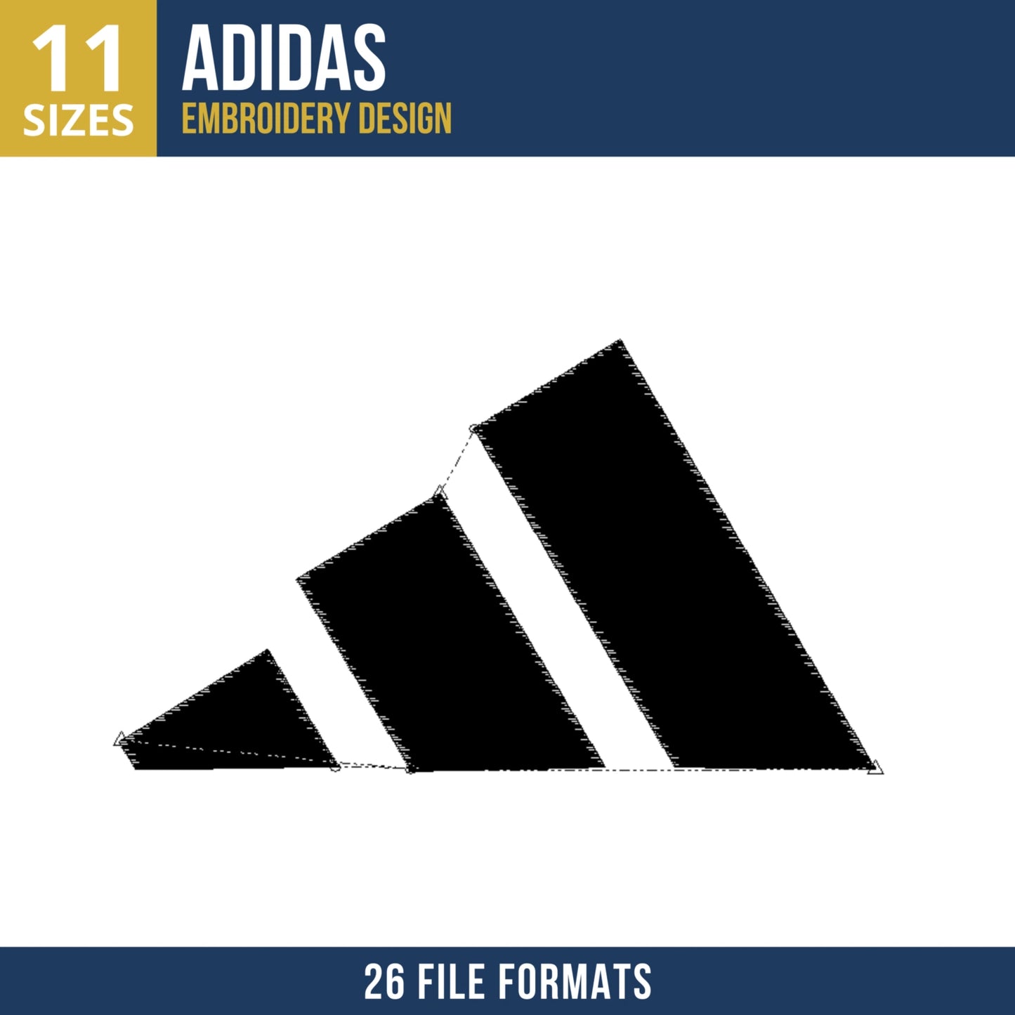 Adidas Embroidery Design Instant Download