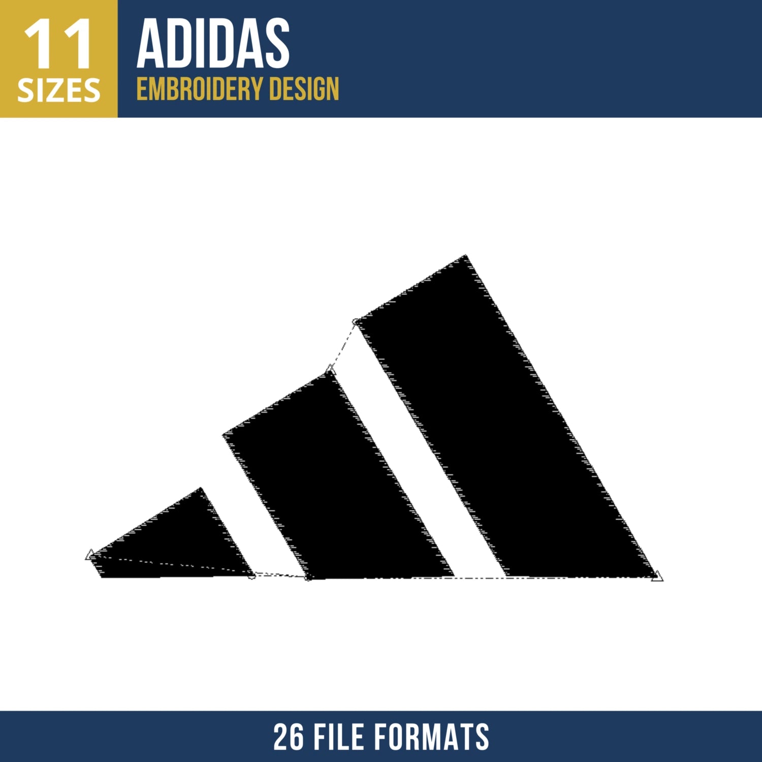 Adidas Embroidery Design Instant Download