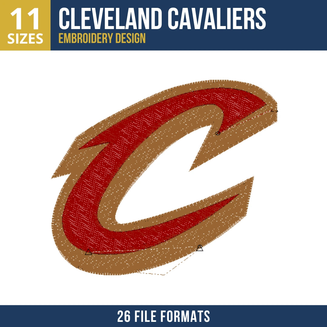 Cleveland Cavaliers C Logo Basketball Embroidery Design