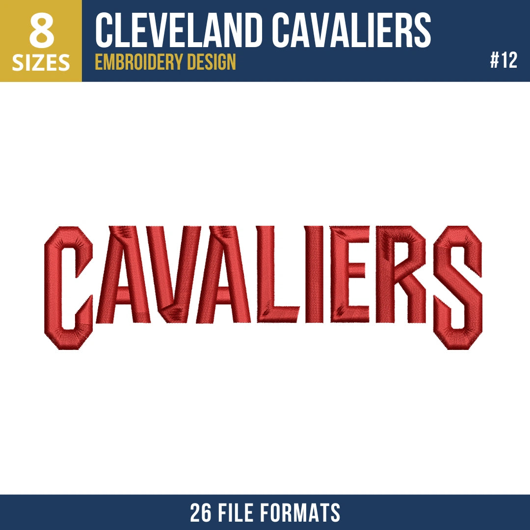 Cleveland Cavaliers Embroidery Design Bundle | 15 Designs