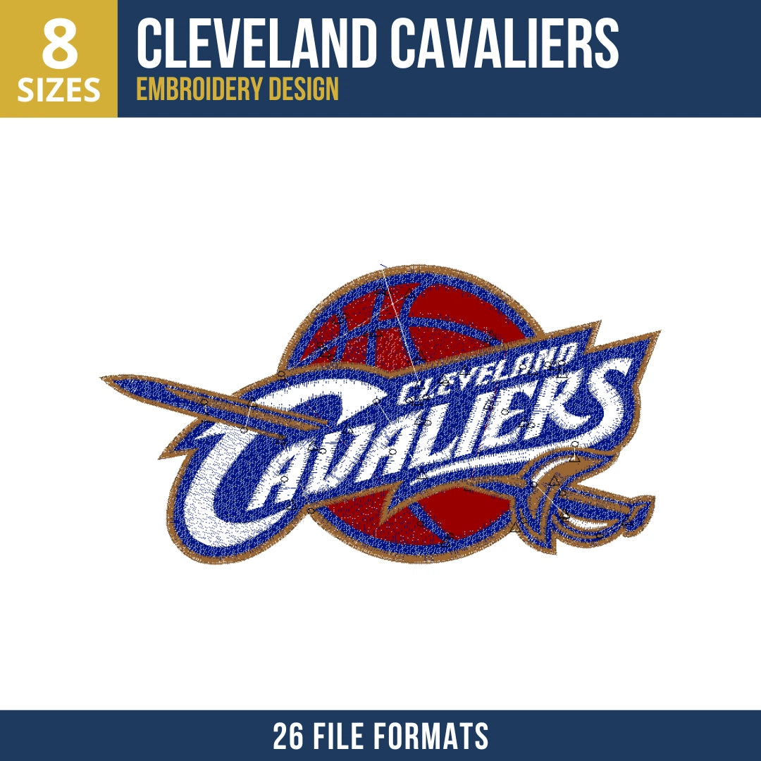 Cleveland Cavaliers Classic Circle Logo Embroidery Design