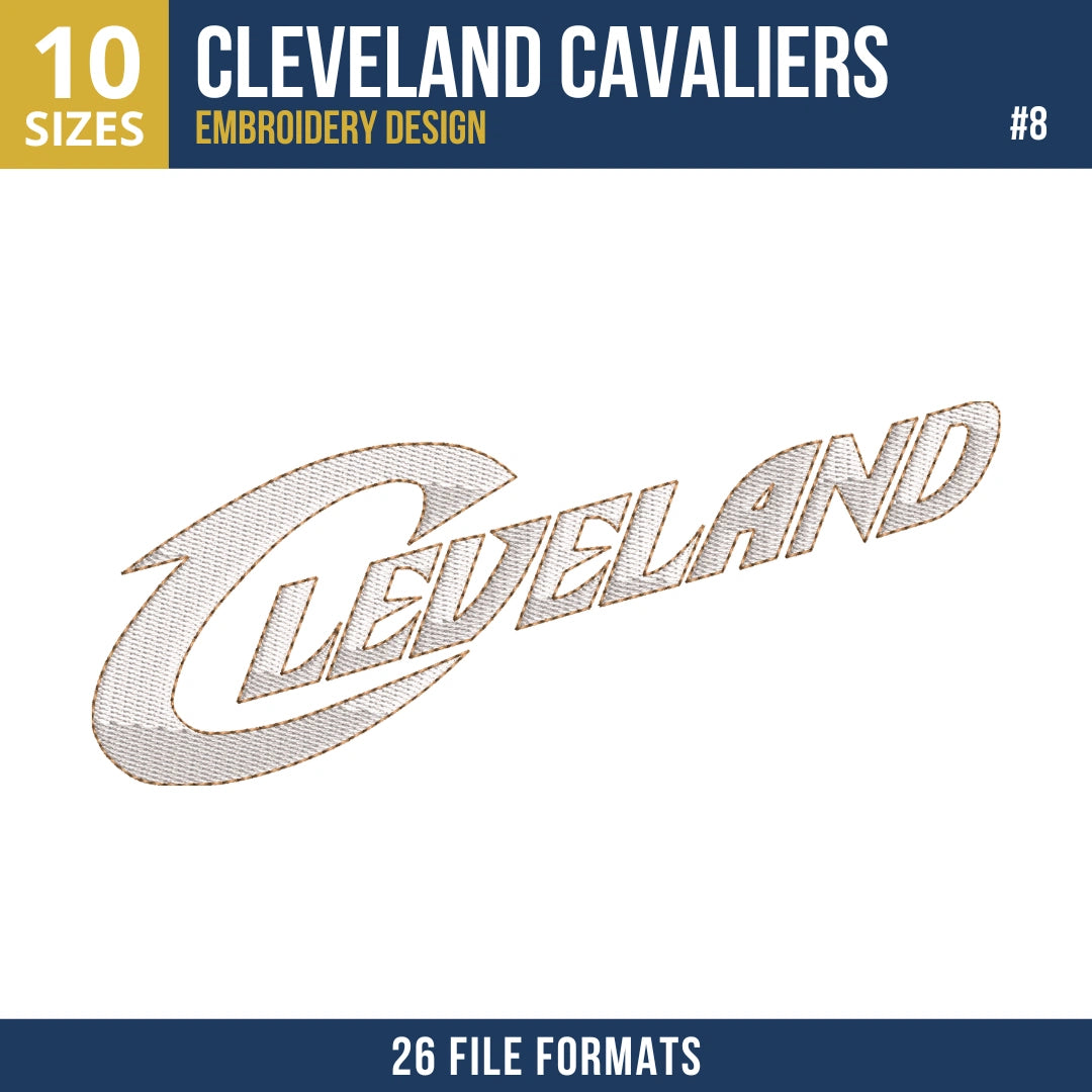Cleveland Cavaliers Embroidery Design Bundle | 15 Designs
