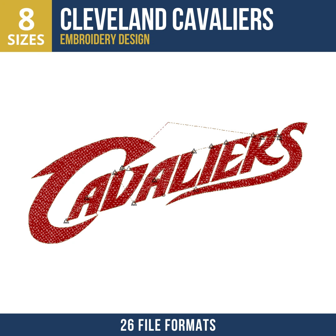 Cleveland Cavaliers Cavaliers Wordmark Embroidery Design