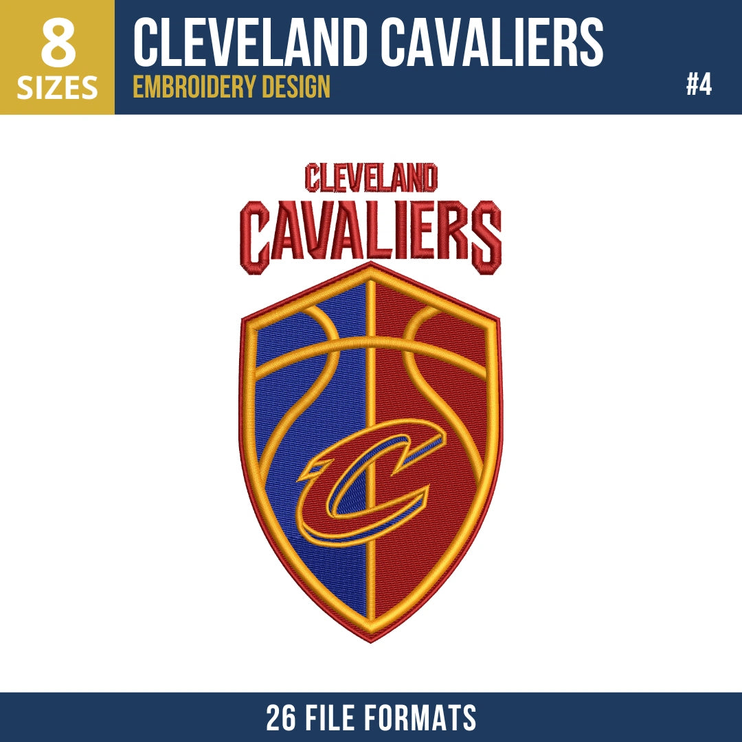 Cleveland Cavaliers Embroidery Design Bundle | 15 Designs