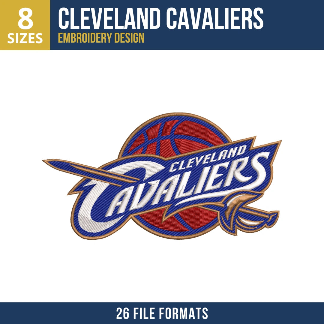 Cleveland Cavaliers Classic Circle Logo Embroidery Design