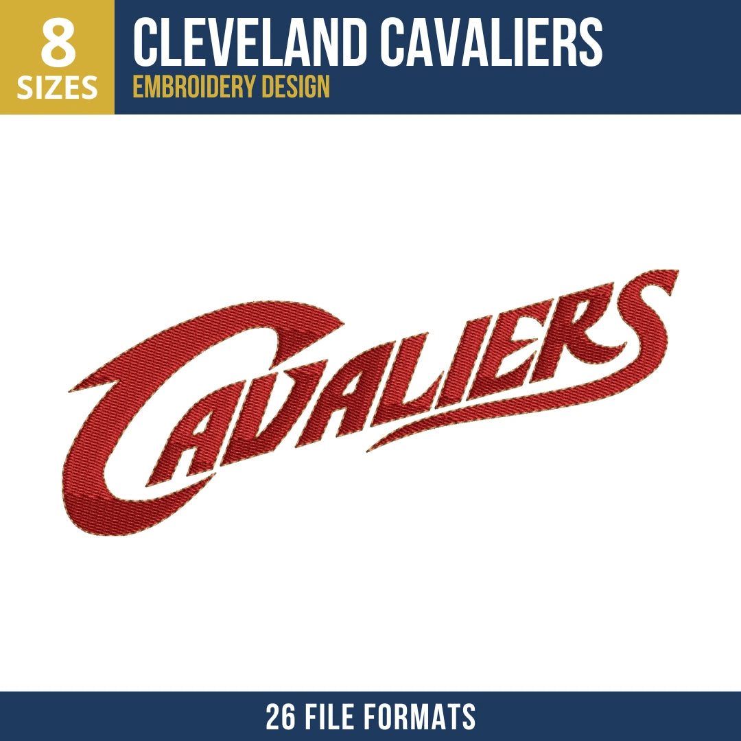 Cleveland Cavaliers Cavaliers Wordmark Embroidery Design