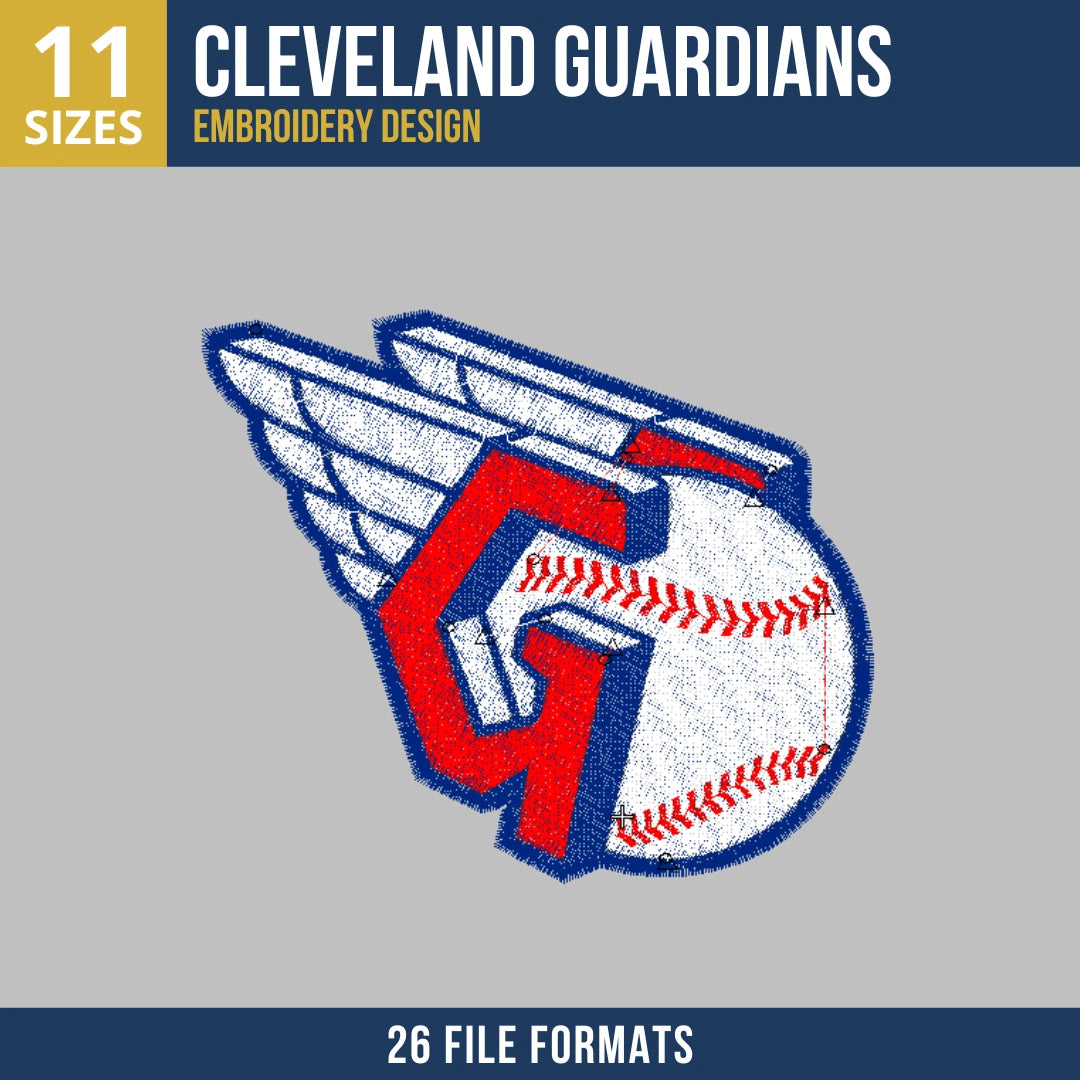 Cleveland Guardians Logo Embroidery Design