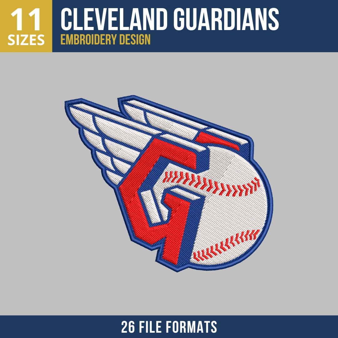 Cleveland Guardians Logo Embroidery Design