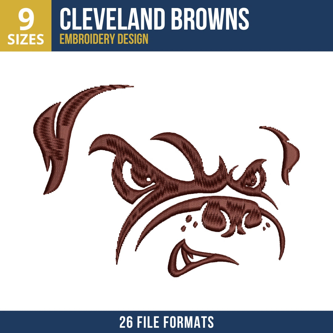 Cleveland Browns Dawg Outline Embroidery Design 