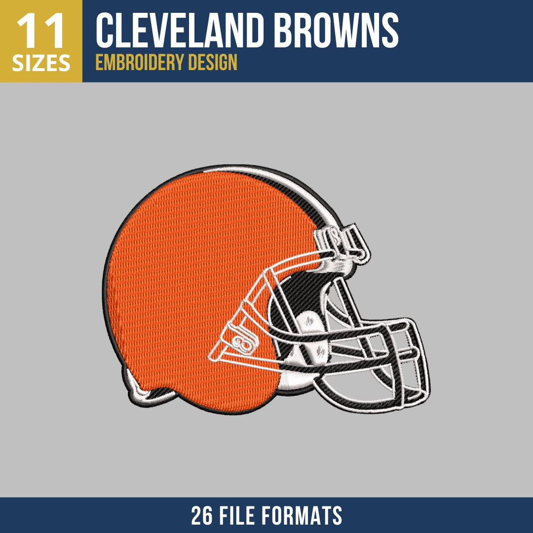 Cleveland Browns Helmet Embroidery Design