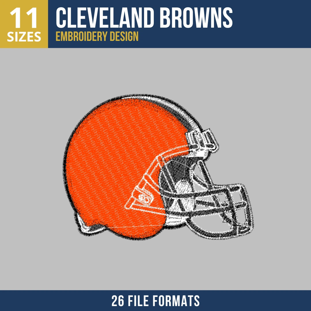 Cleveland Browns Helmet Embroidery Design