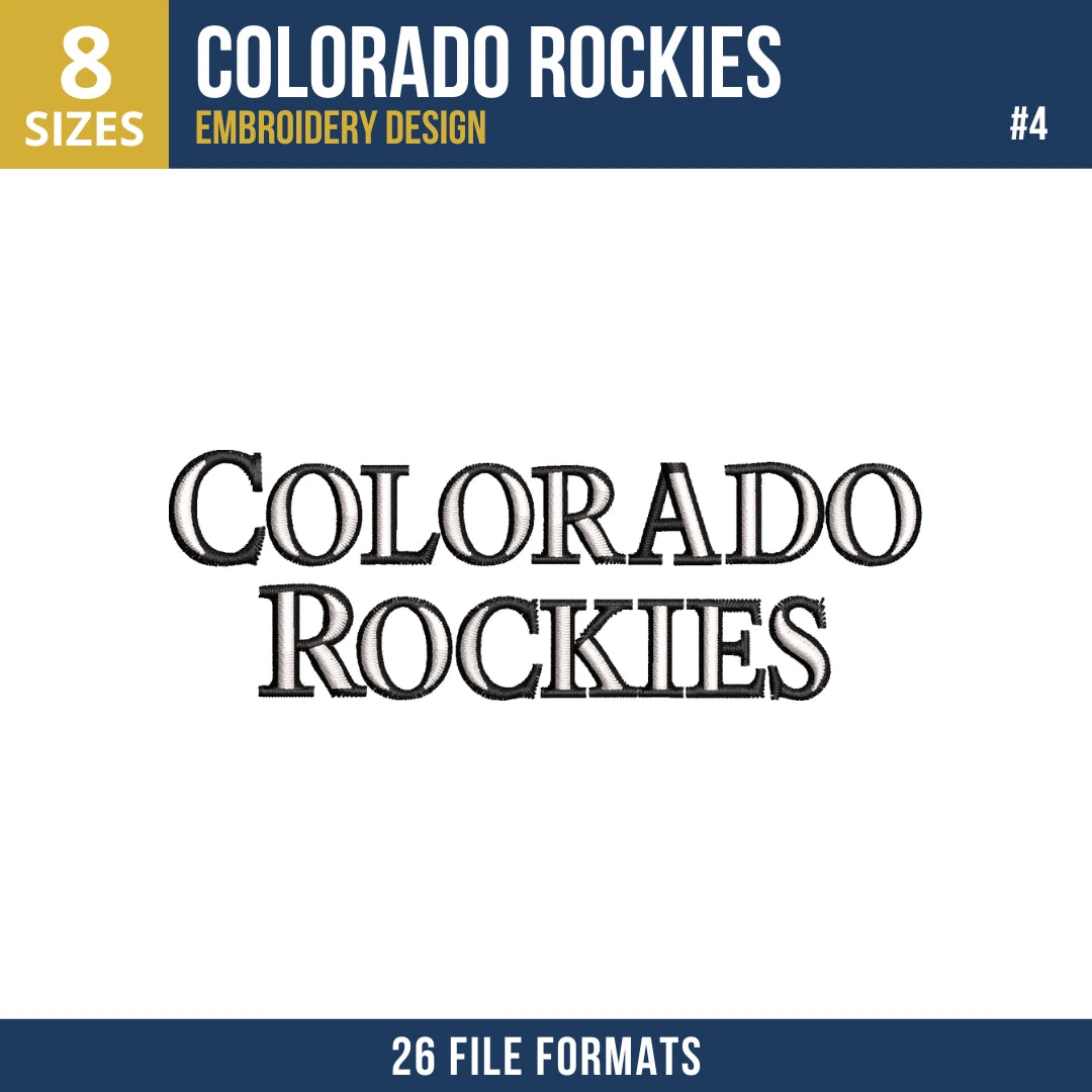 Colorado Rockies Embroidery Bundle | 7 MLB Designs