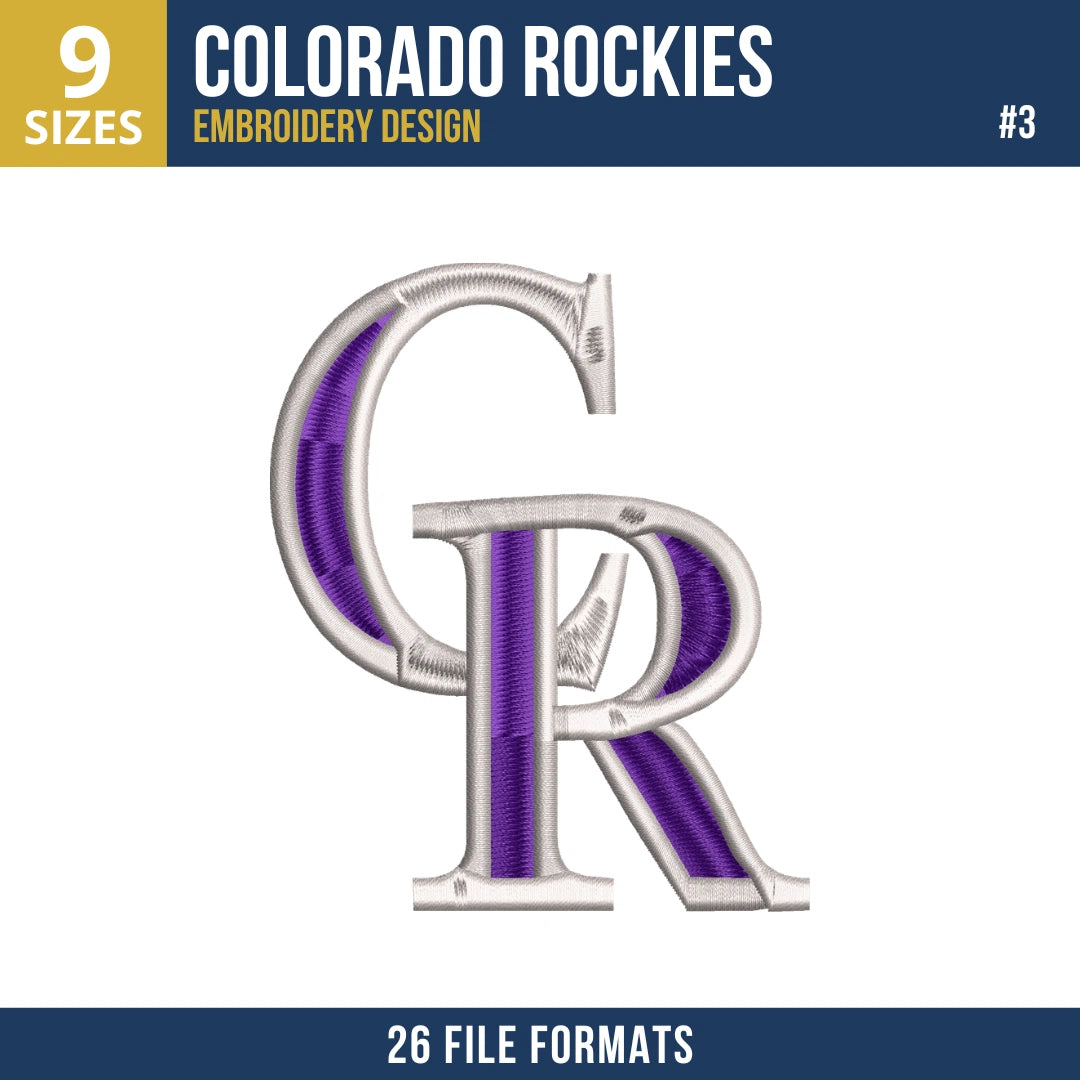 Colorado Rockies Embroidery Bundle | 7 MLB Designs