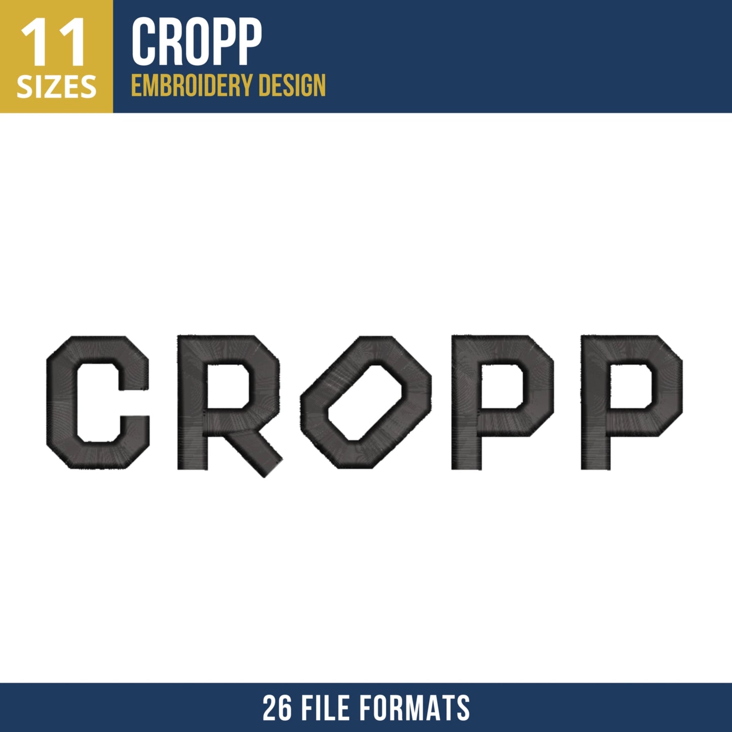Cropp Wordmark Logo Embroidery Design