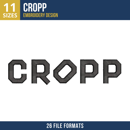 Cropp Wordmark Logo Embroidery Design
